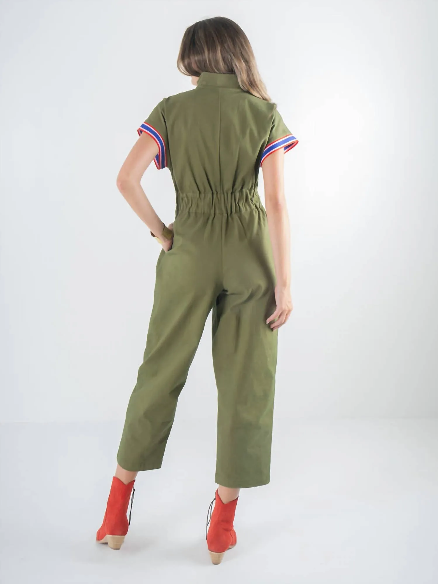 Poppy Jumpsuit In Army Twill