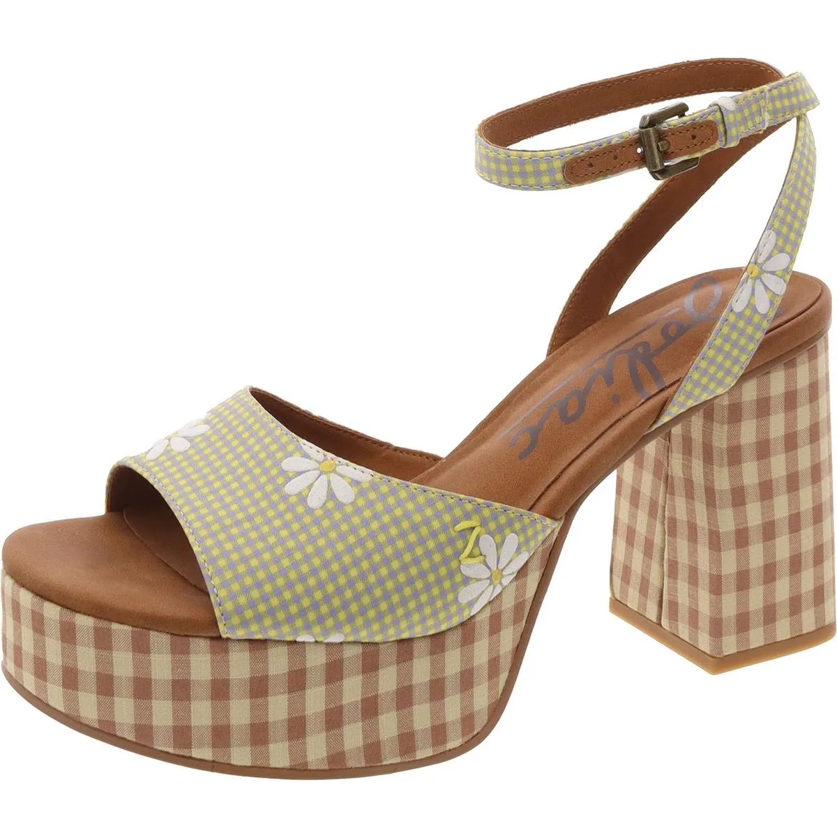 Priya Womens Denim Ankle Strap T-Strap Sandals