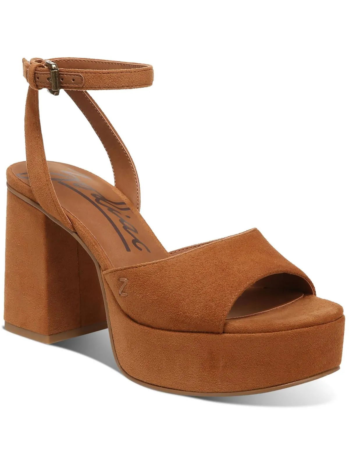 Priya Womens Denim Ankle Strap T-Strap Sandals