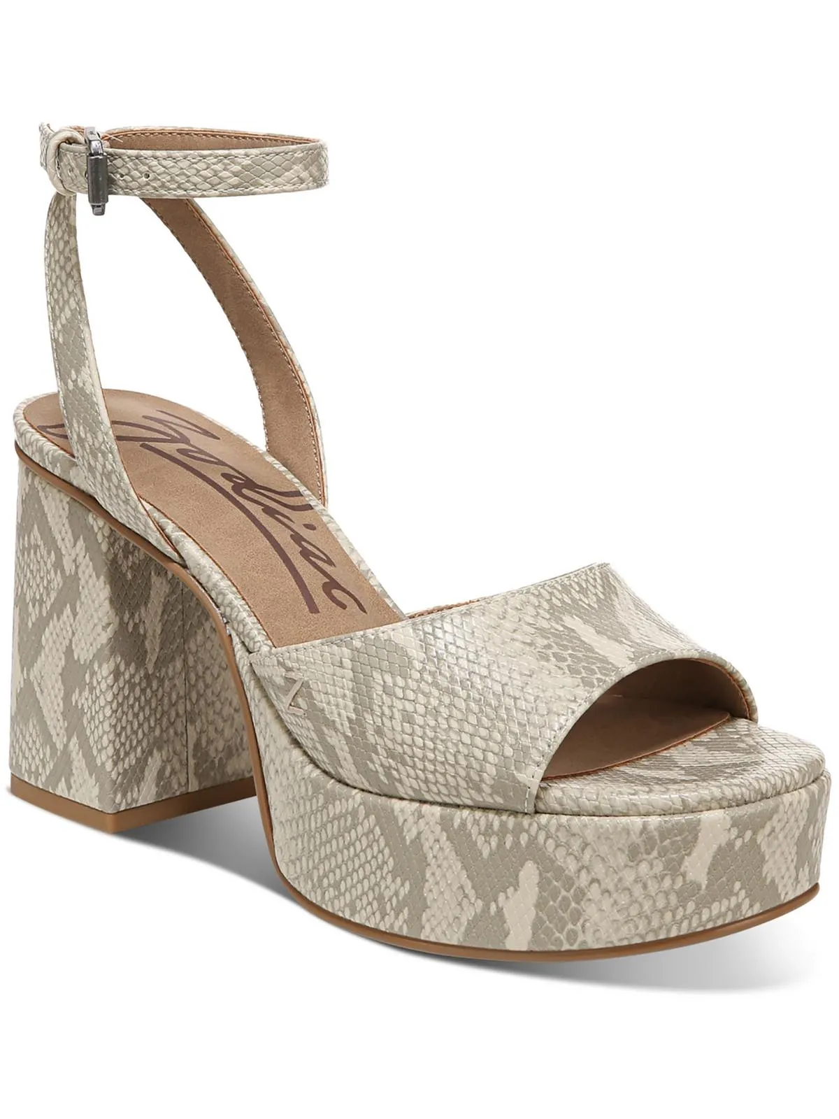 Priya Womens Denim Ankle Strap T-Strap Sandals