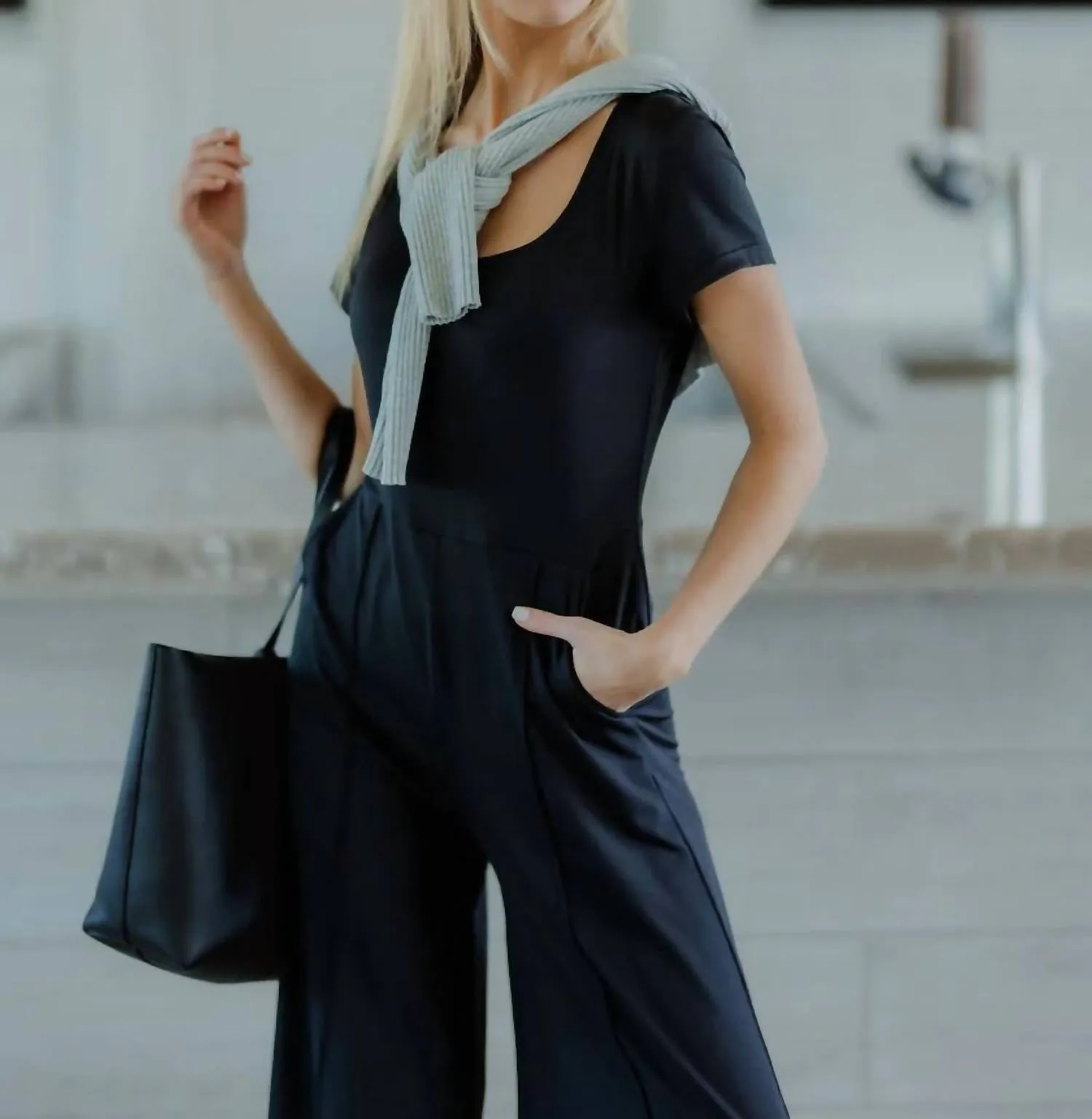 Rae Tailored Jumpsuit In Black