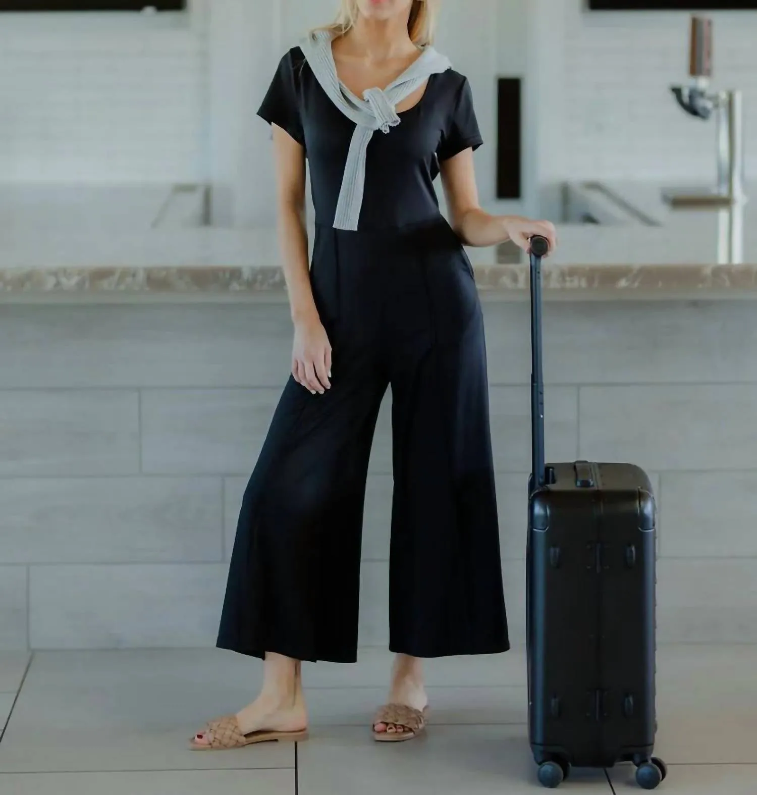 Rae Tailored Jumpsuit In Black