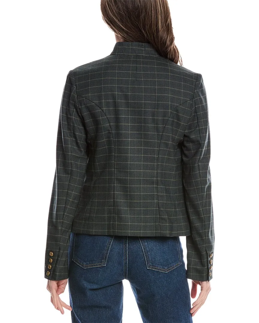 rag & bone Slade Cropped Plaid Wool-Blend Blazer