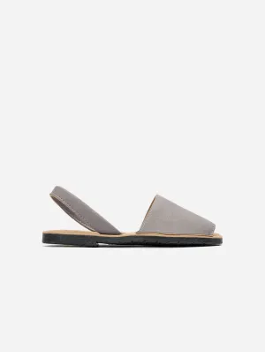 Rambu Women's Vegan Suede Menorcan Sandals | Grey