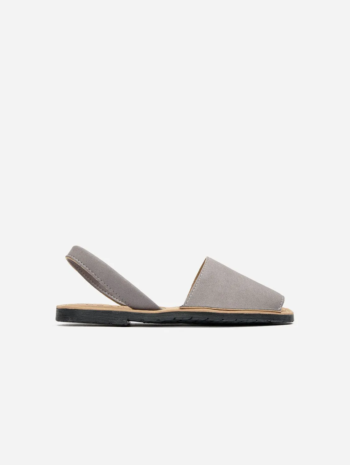 Rambu Women's Vegan Suede Menorcan Sandals | Grey