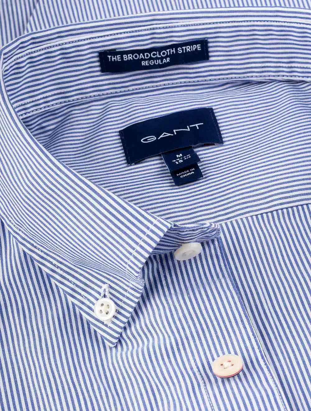 Regular Fit Broadcloth Banker Buttondown Shortsleeve College Blue