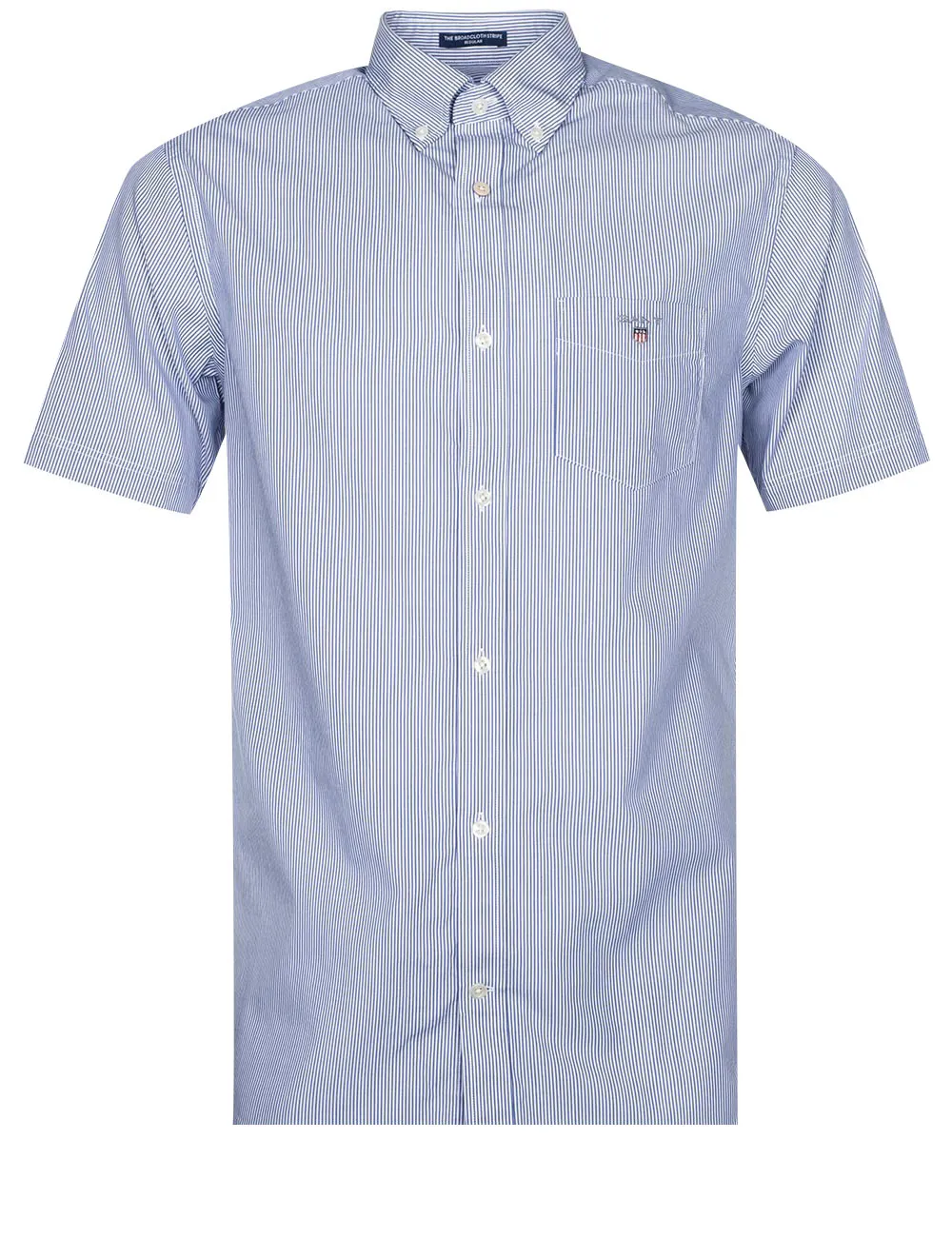 Regular Fit Broadcloth Banker Buttondown Shortsleeve College Blue