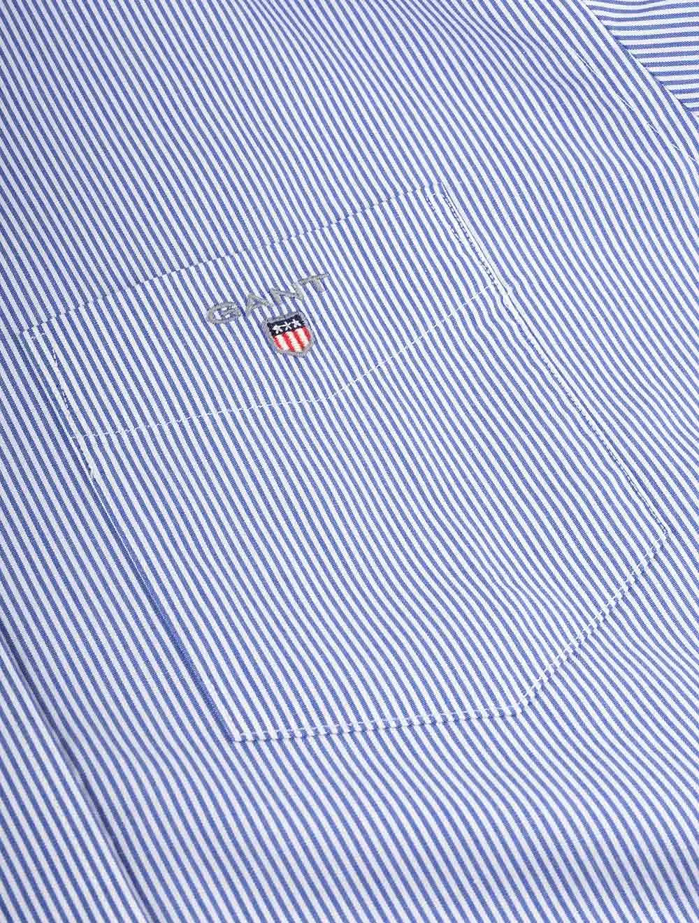 Regular Fit Broadcloth Banker Buttondown Shortsleeve College Blue