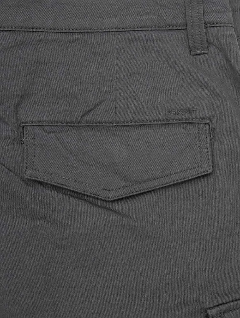 Relaxed Fit Twill Cargo Shorts Antracite