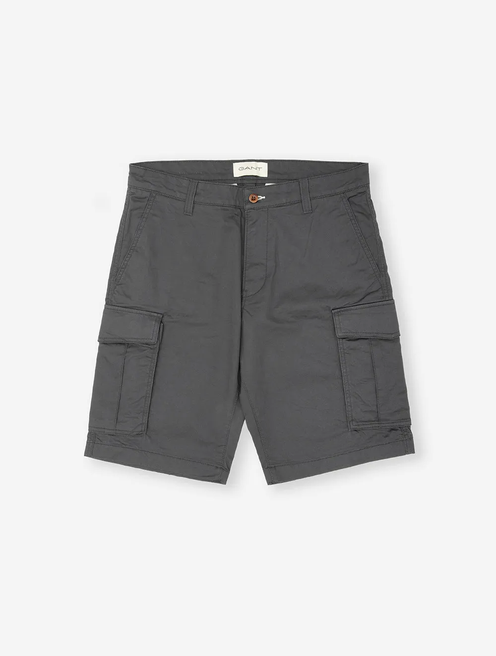 Relaxed Fit Twill Cargo Shorts Antracite