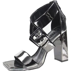 Revelyn Womens Buckle Manmade Block Heels