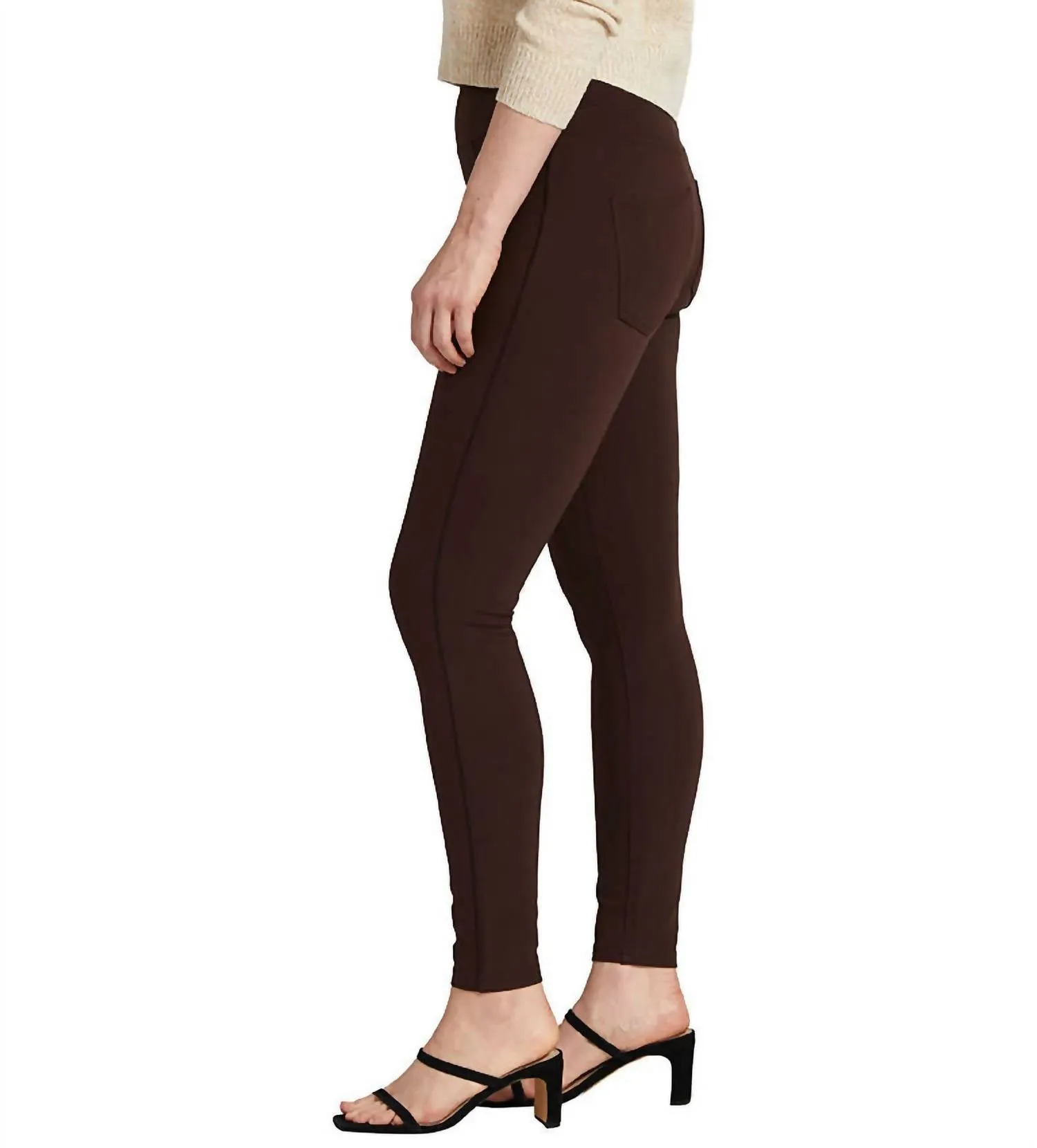 Ricki Mid Rise Legging In Brown