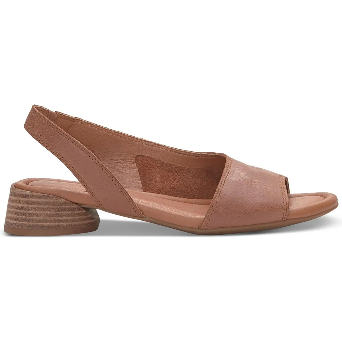 Rimma Womens Leather Peep-Toe Slingback Sandals
