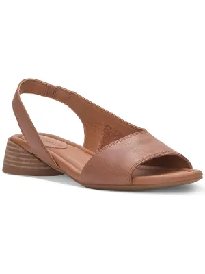 Rimma Womens Leather Peep-Toe Slingback Sandals