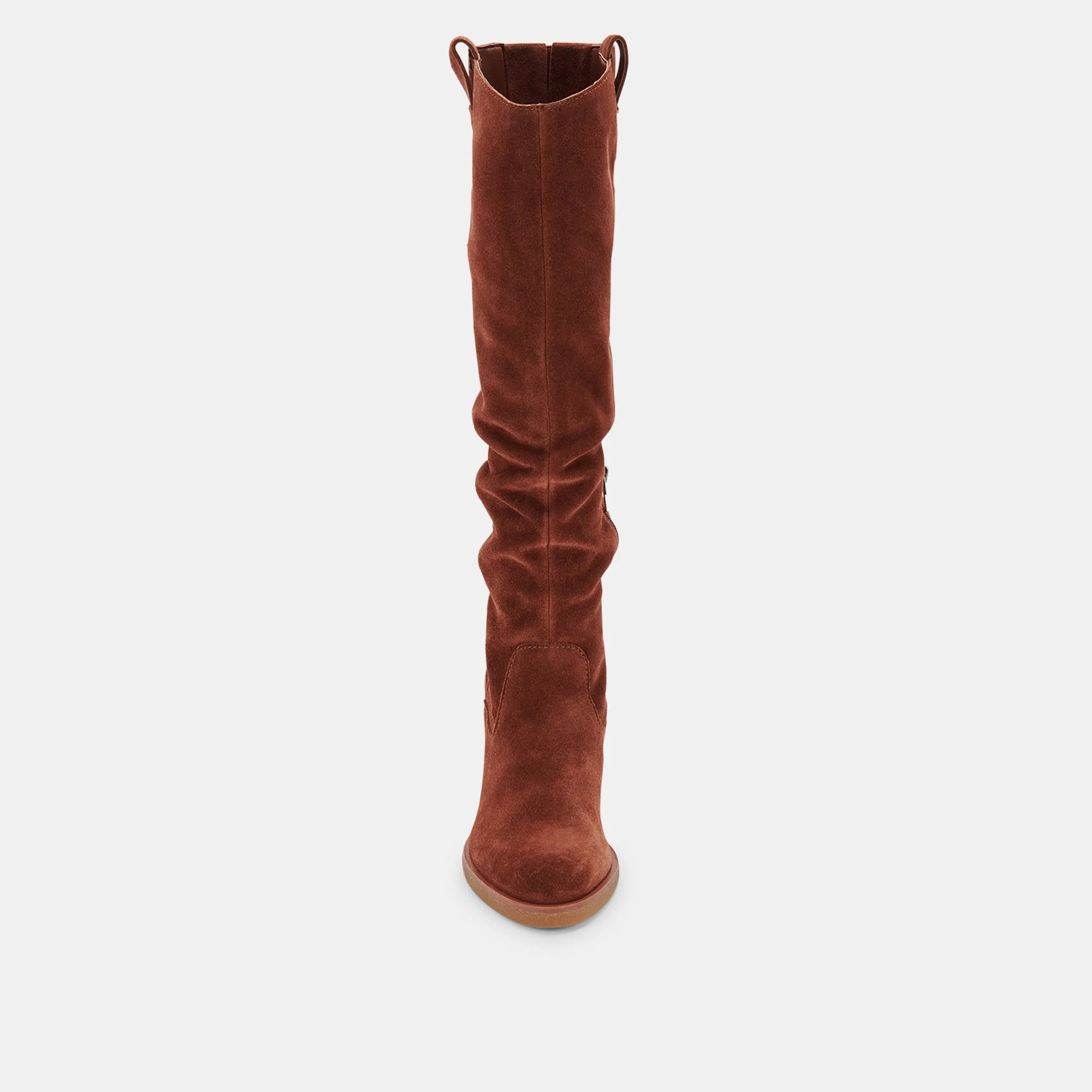 SARIE BOOTS BRANDY SUEDE