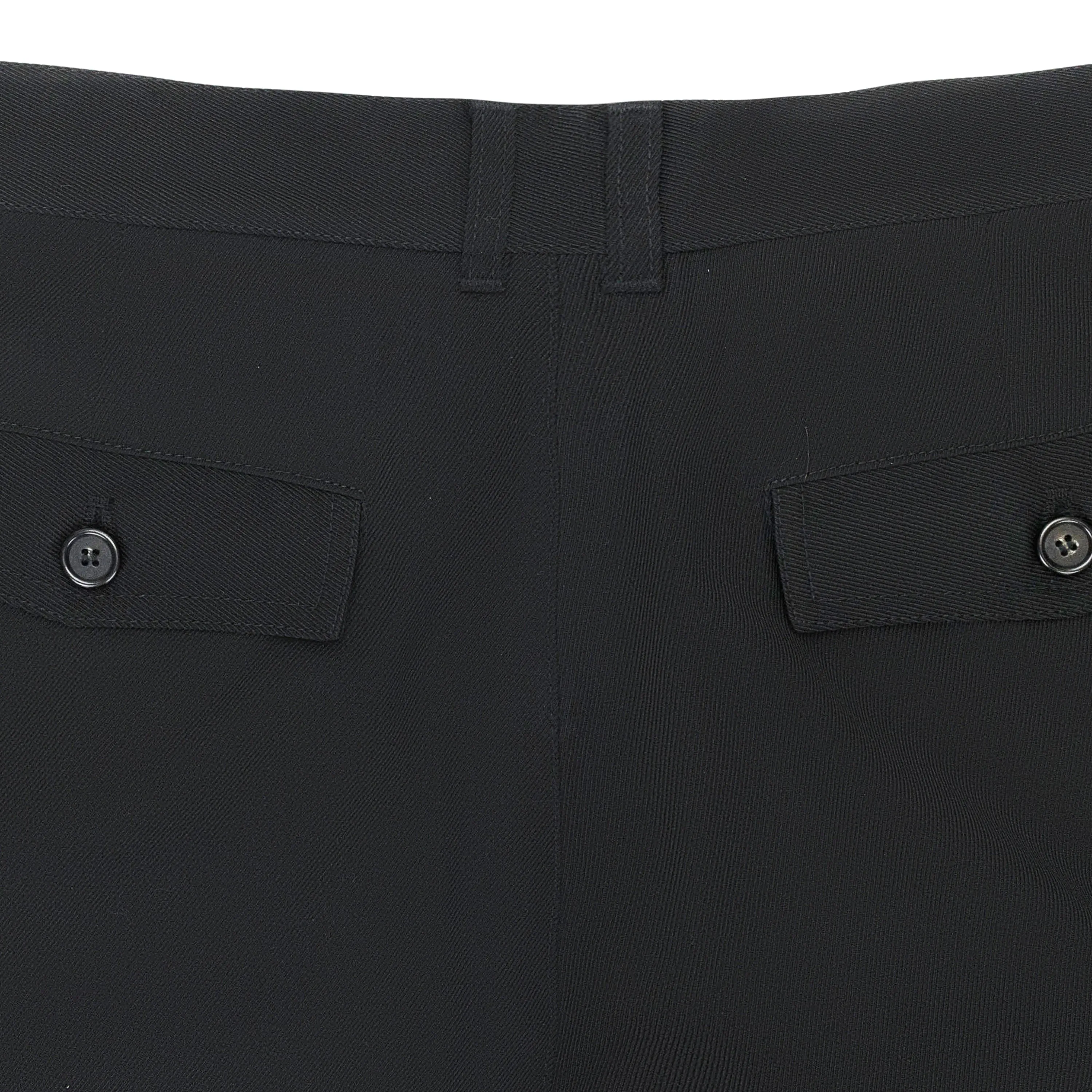 SAWSANAS WOOL WIDE LEG BLACK TROUSERS