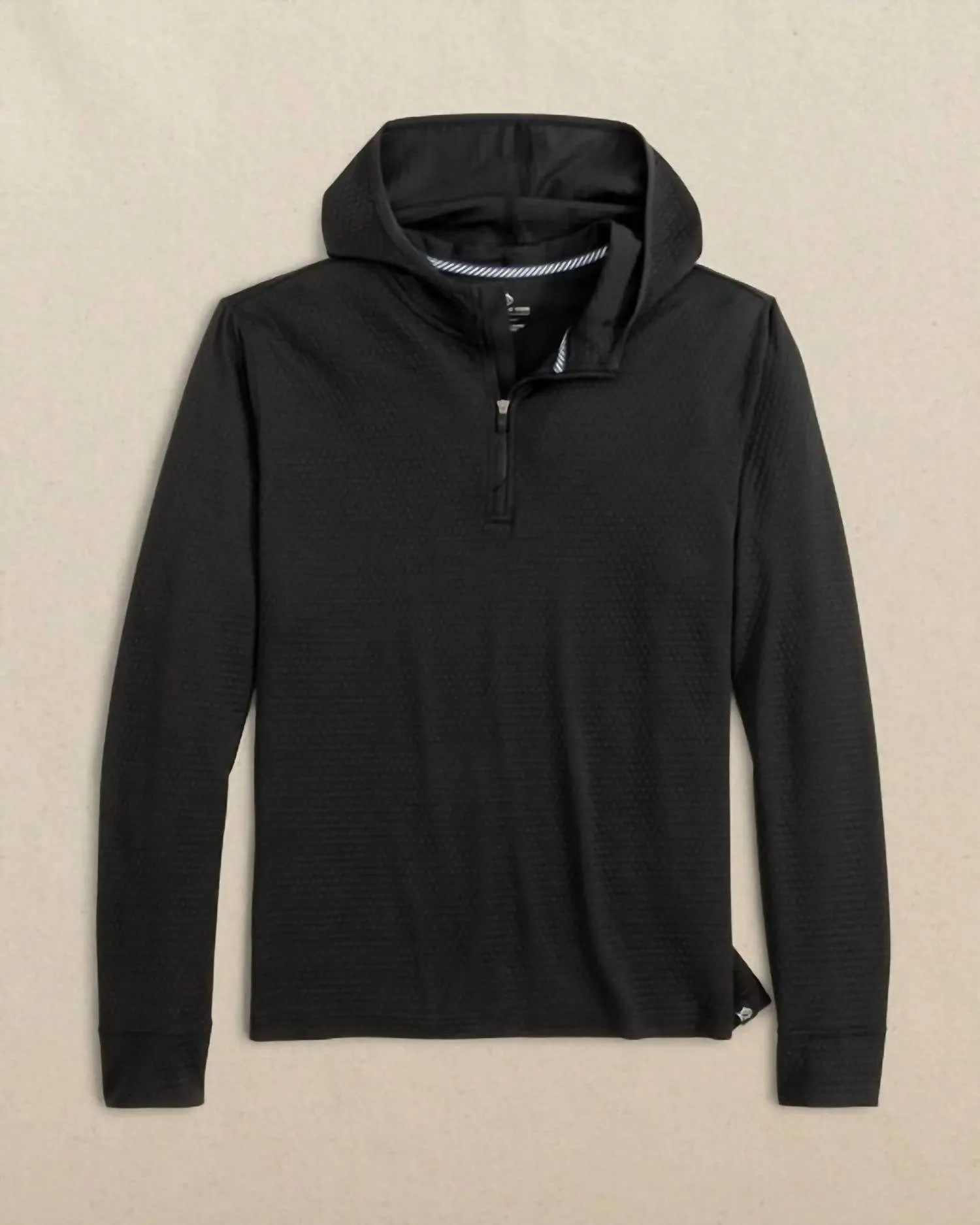 Scuttle Hoodie Performance Quarter Zip In Caviar Black