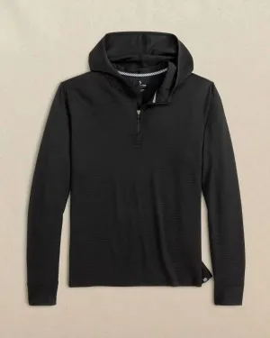 Scuttle Hoodie Performance Quarter Zip In Caviar Black