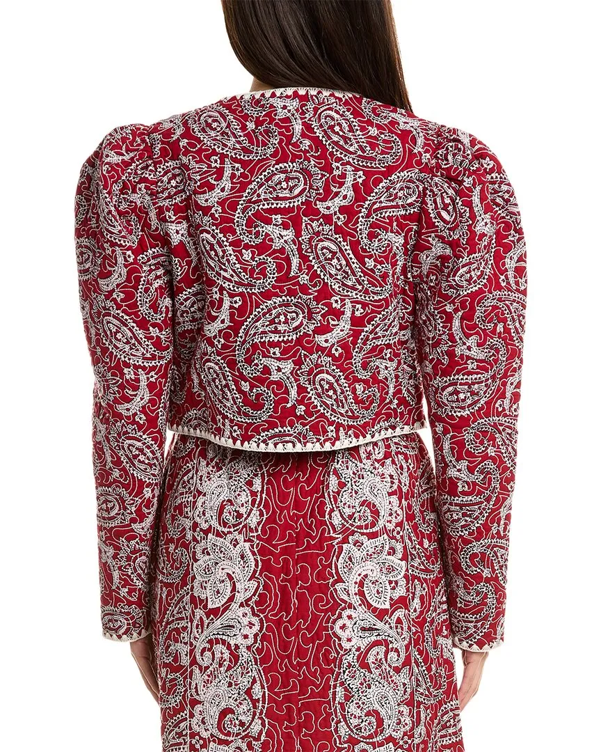 SEA NY Theodora Paisley Quilted Cropped Jacket