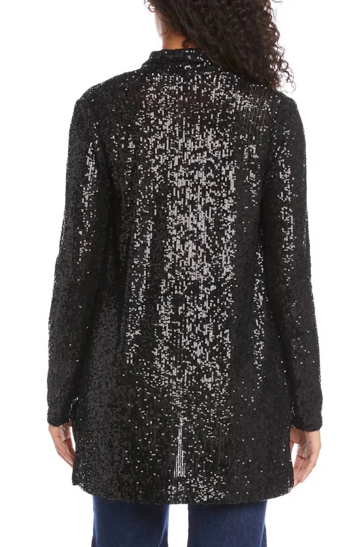 Sequin Jacket In Black Sequin