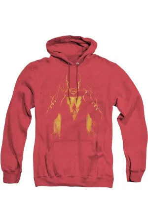 Shazam Movie Whats Inside Adult Heather Hoodie / Hooded Sweatshirt