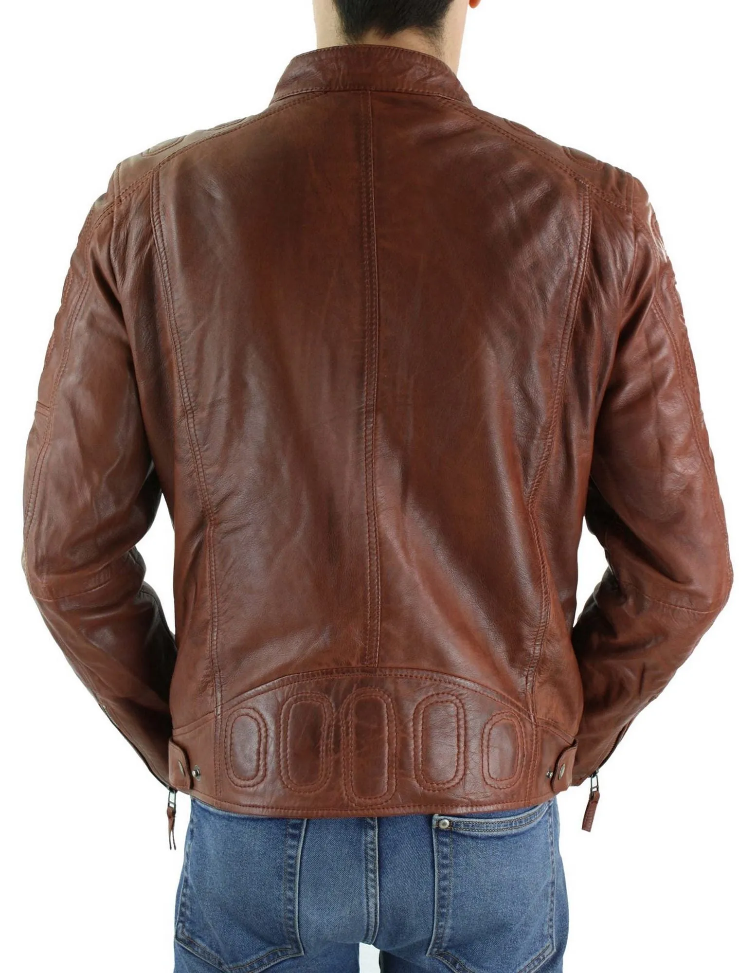 Short Biker Leather Jacket