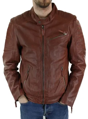 Short Biker Leather Jacket