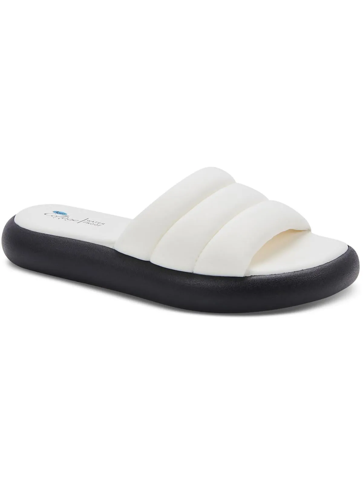 Simona Womens Peep-Toe Manmade Flatform Sandals