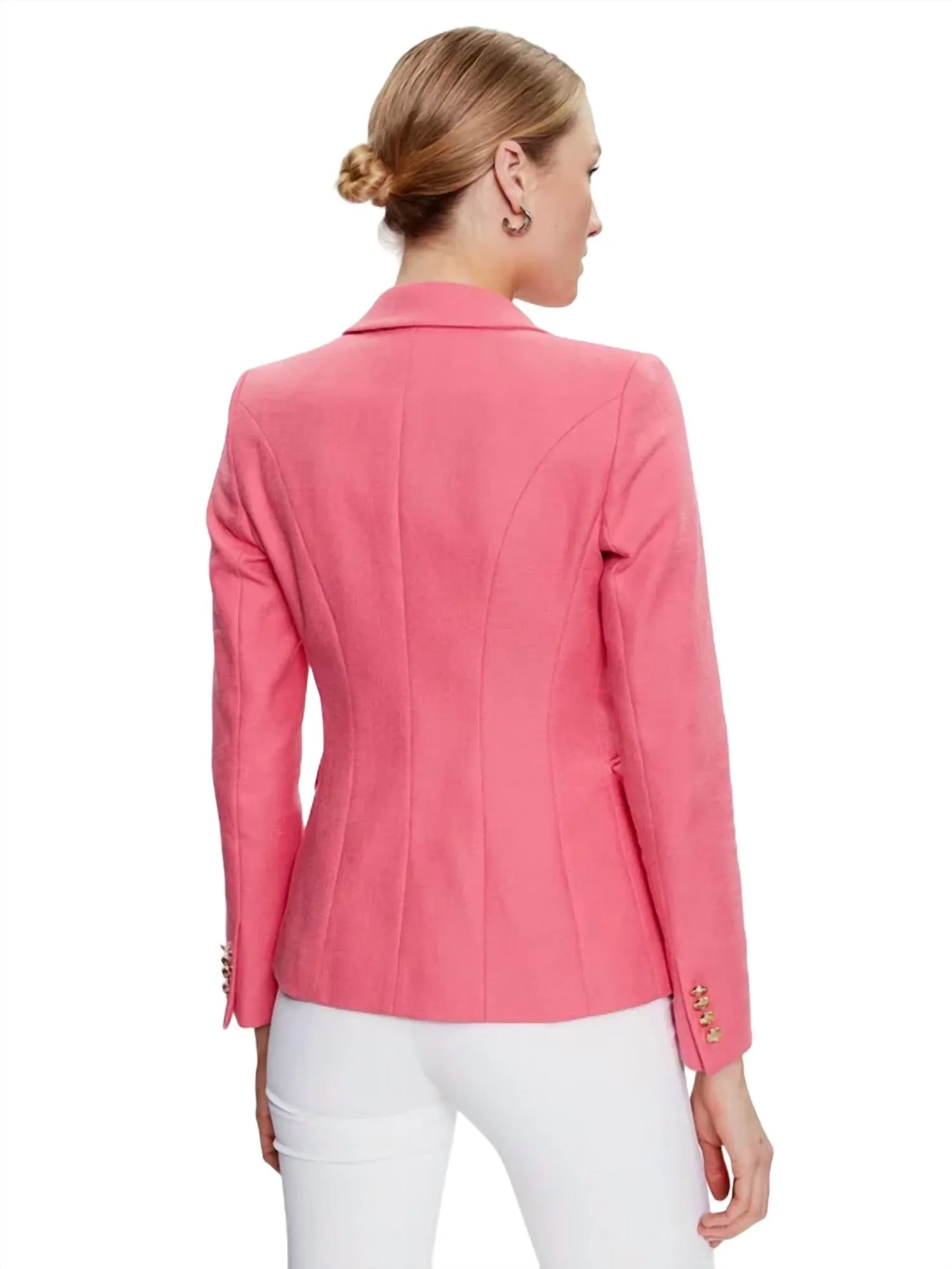 Slim Fit Attila Jacket In Deep Rose