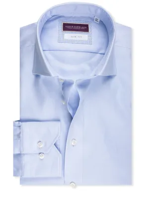 Slim Fit Pinpoint Shirt Blue