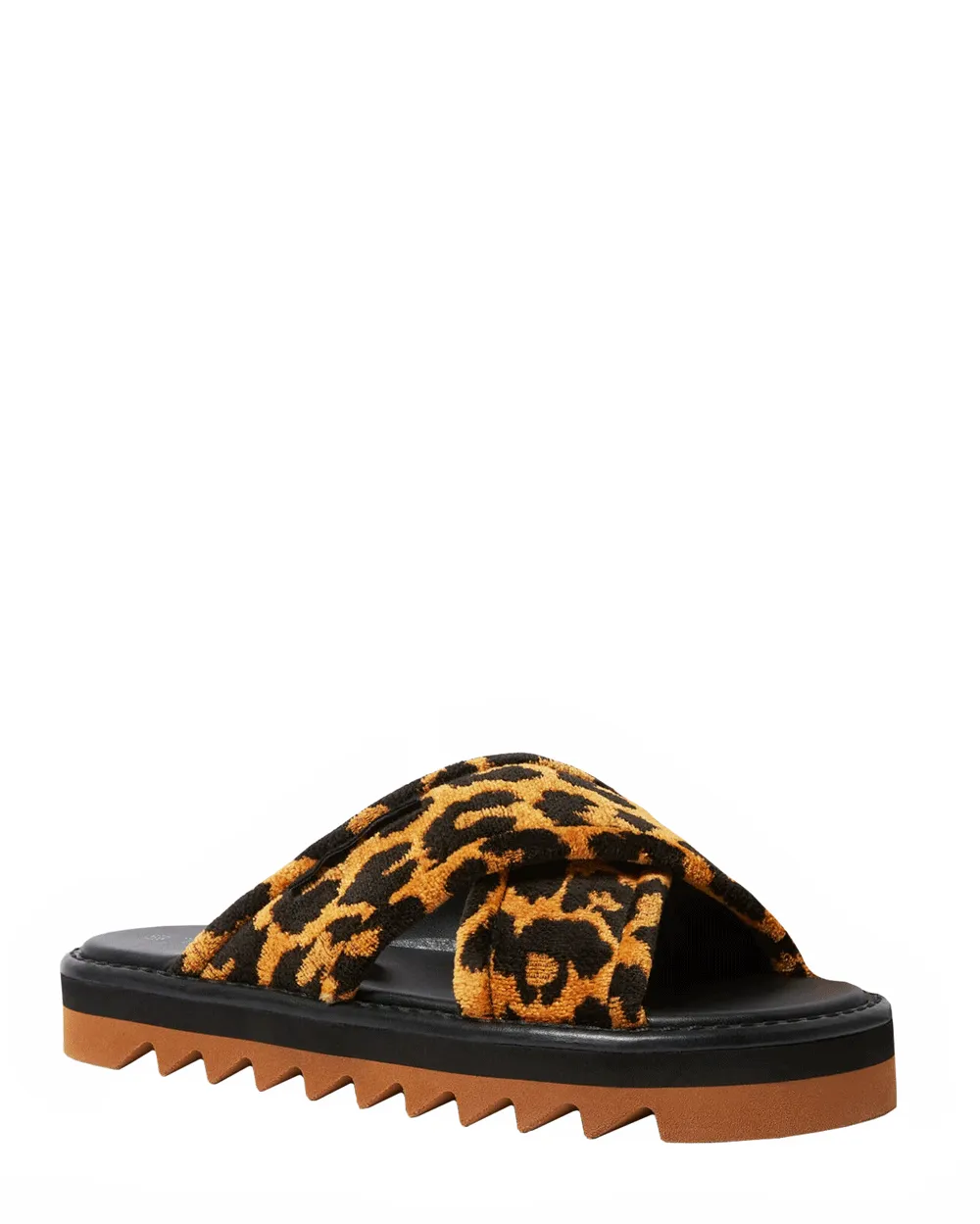 Sneak-Elyse Twisted Sandal in Leopard
