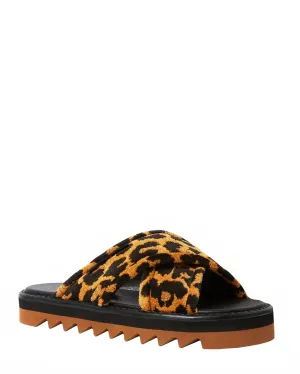 Sneak-Elyse Twisted Sandal in Leopard