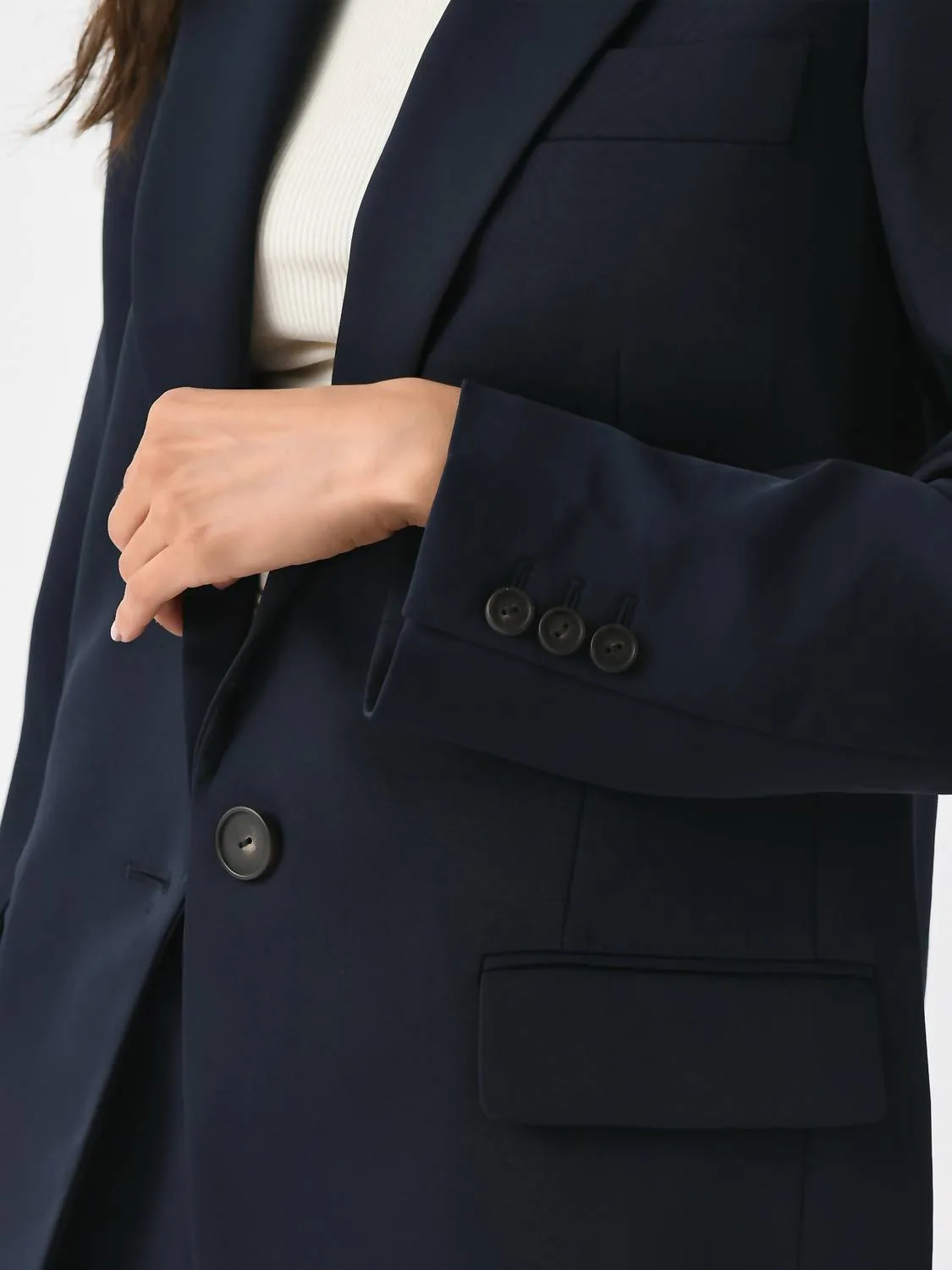 Soft Suiting Single-Breasted Blazer In Coastal Blue