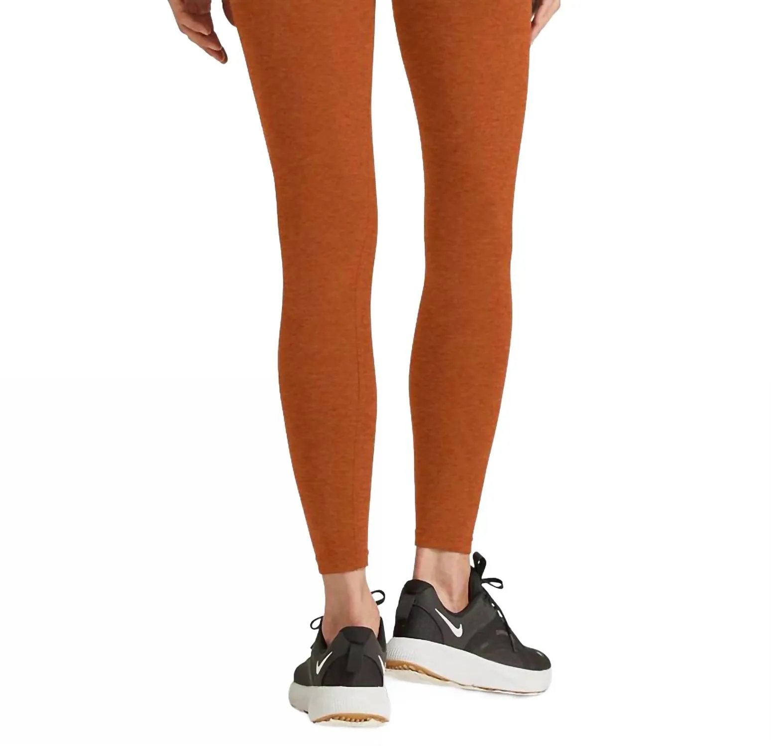 Spacedye Caught In The Midi Leggings In Warm Clay Heather