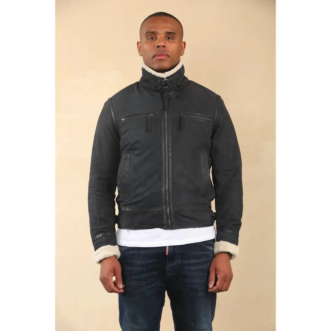 Suede Pilot Aviator Leather Jacket