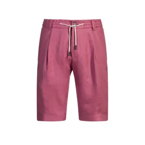 Tapered-fit shorts in wrinkle-resistant linen