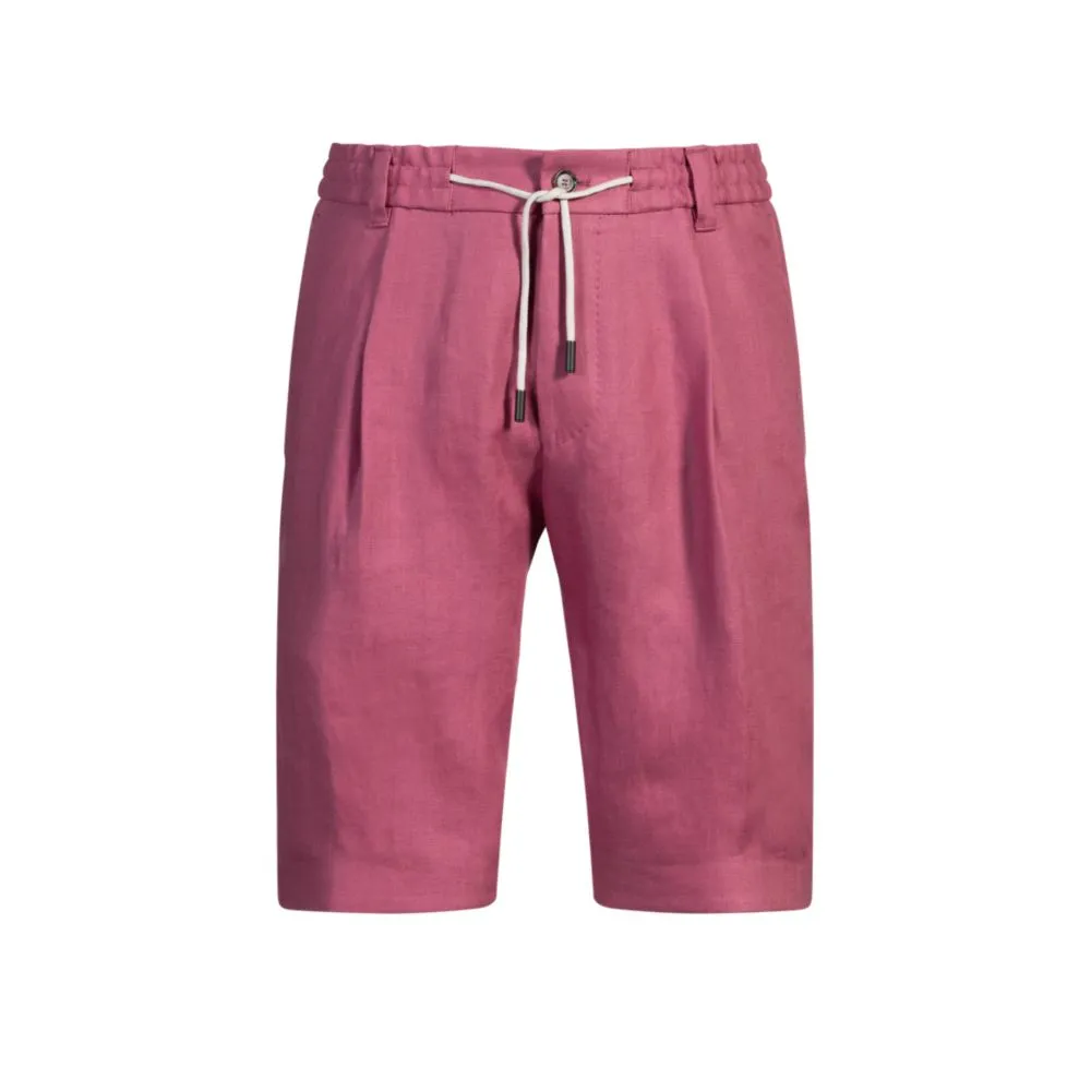 Tapered-fit shorts in wrinkle-resistant linen