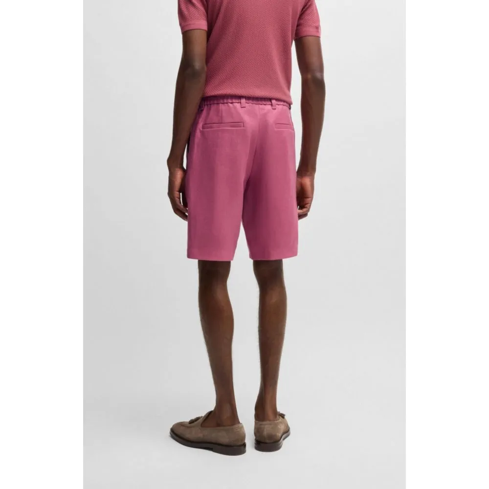 Tapered-fit shorts in wrinkle-resistant linen