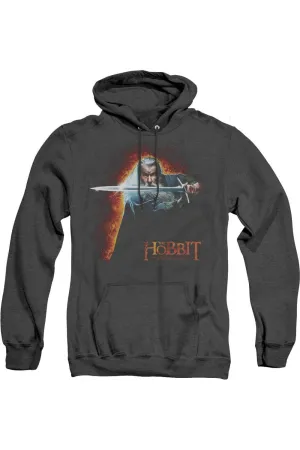 The Hobbit Secret Fire Adult Heather Hoodie / Hooded Sweatshirt