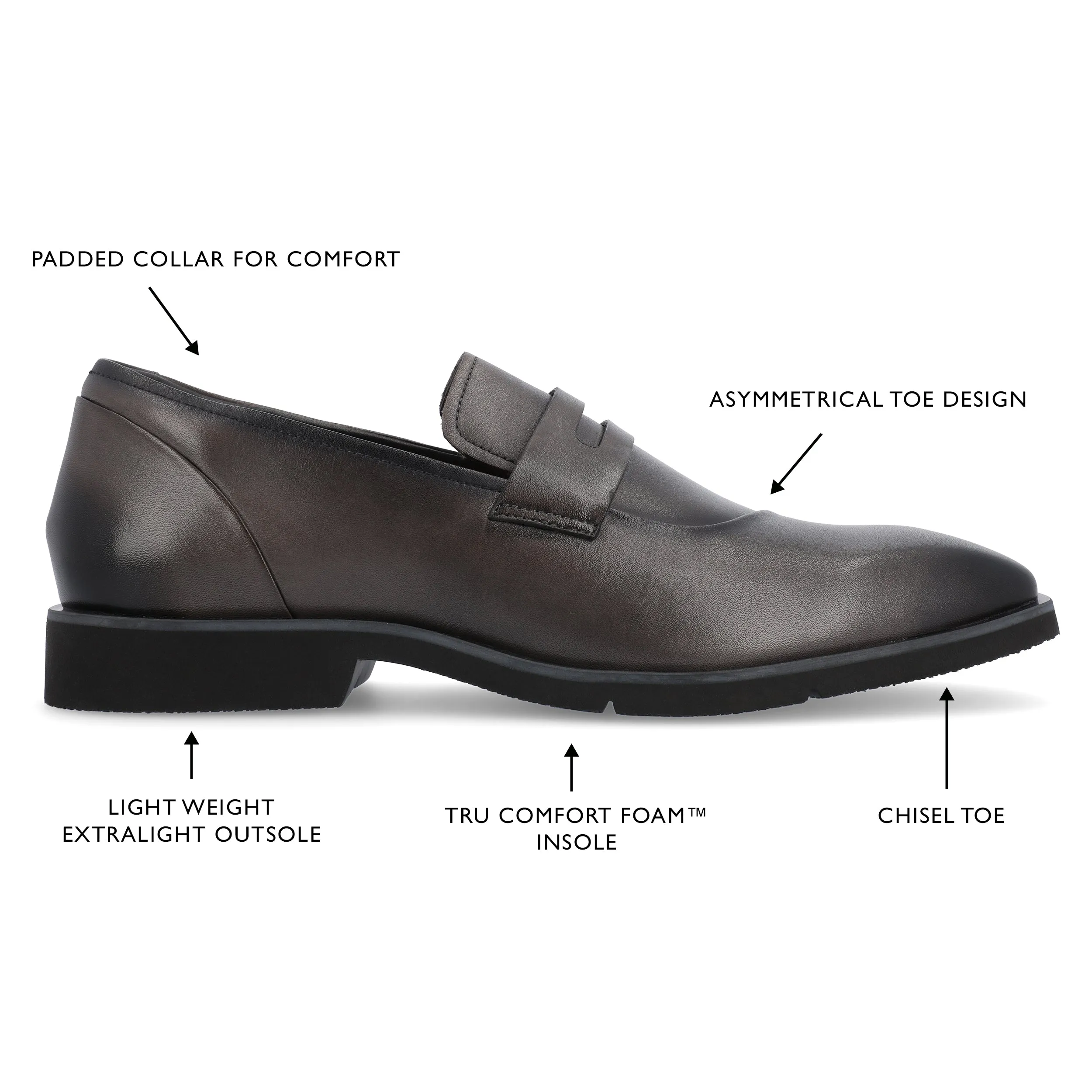 Thomas & Vine Zenith Chisel Toe Penny Loafer