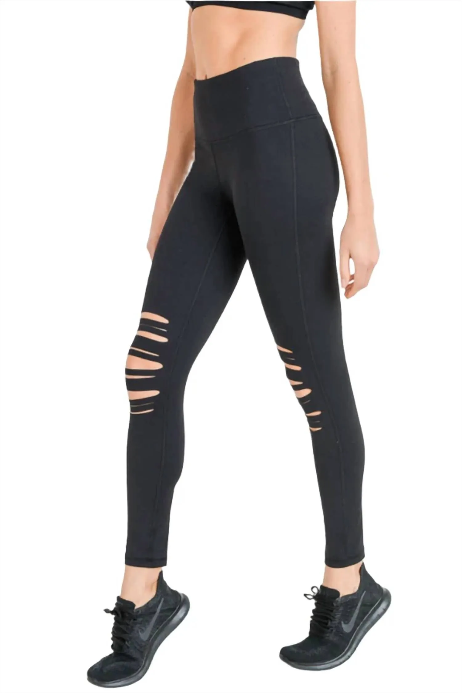 Torn Legging In Black