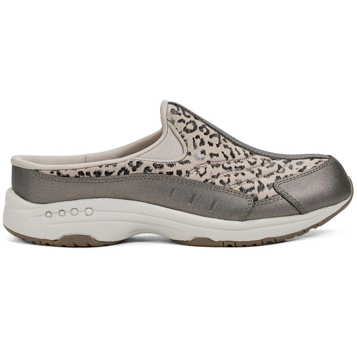 TRAVEL TIME 730 Womens Animal Print Leather Slip-On Sneakers