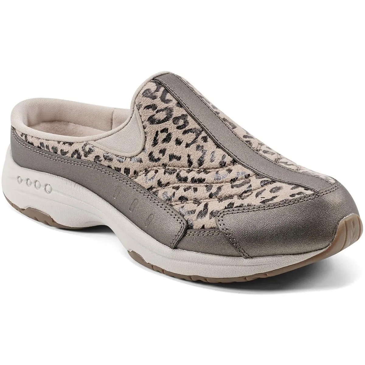 TRAVEL TIME 730 Womens Animal Print Leather Slip-On Sneakers