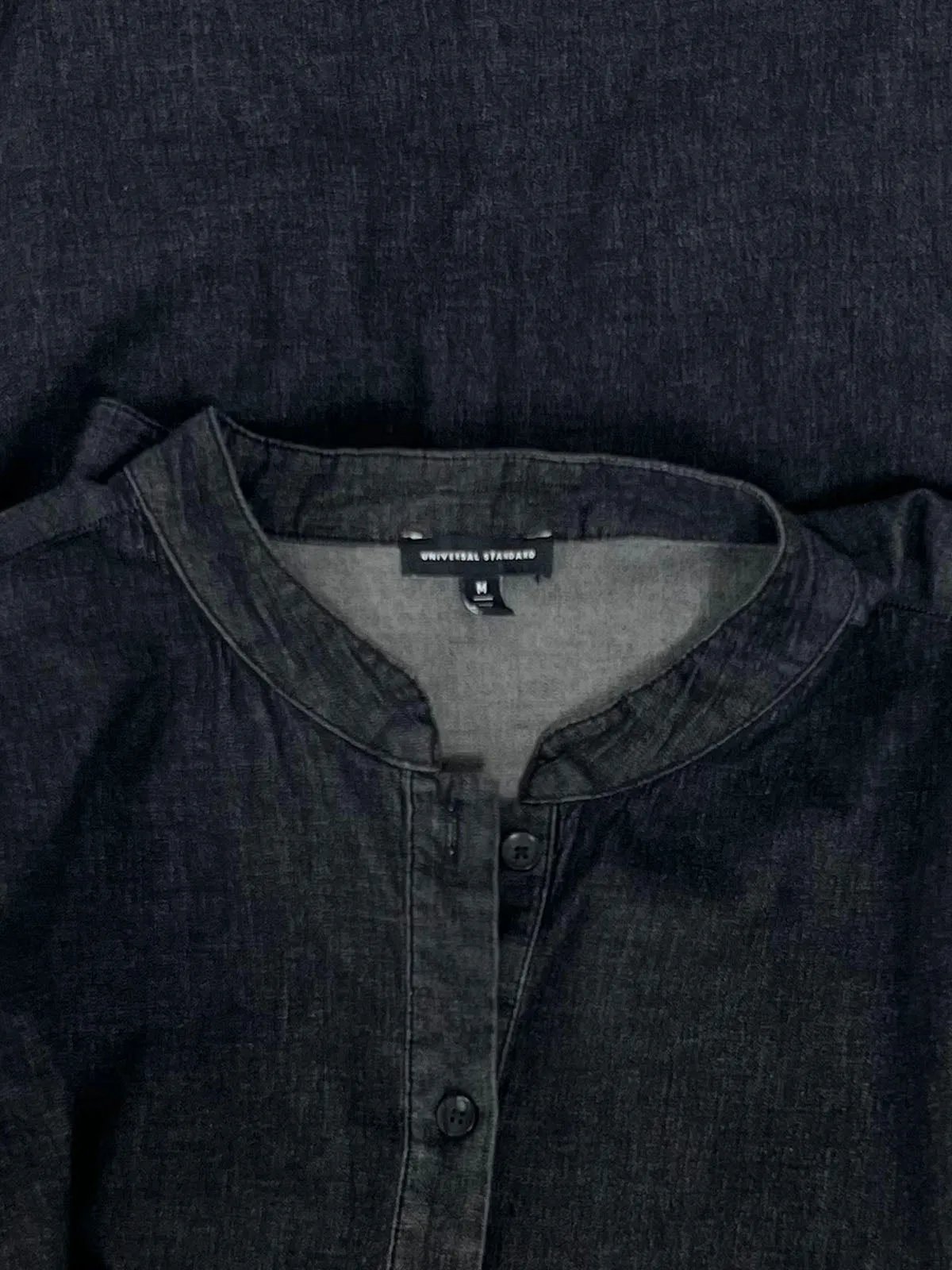 Universal Standard Size M (18/20) Black Chambray Dress