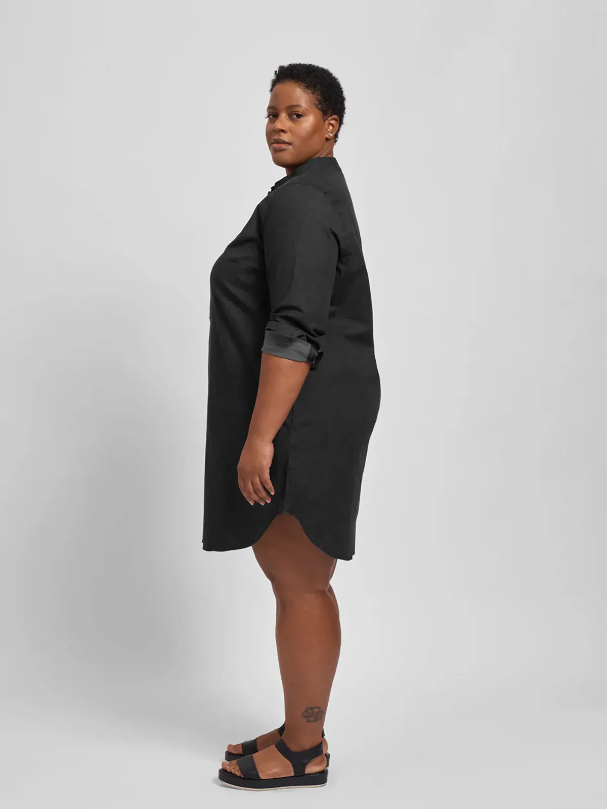 Universal Standard Size M (18/20) Black Chambray Dress
