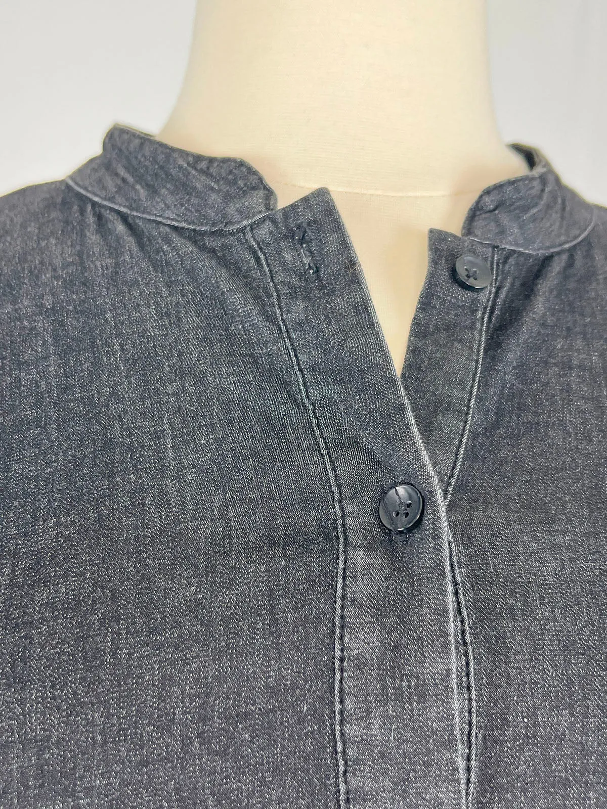 Universal Standard Size M (18/20) Black Chambray Dress
