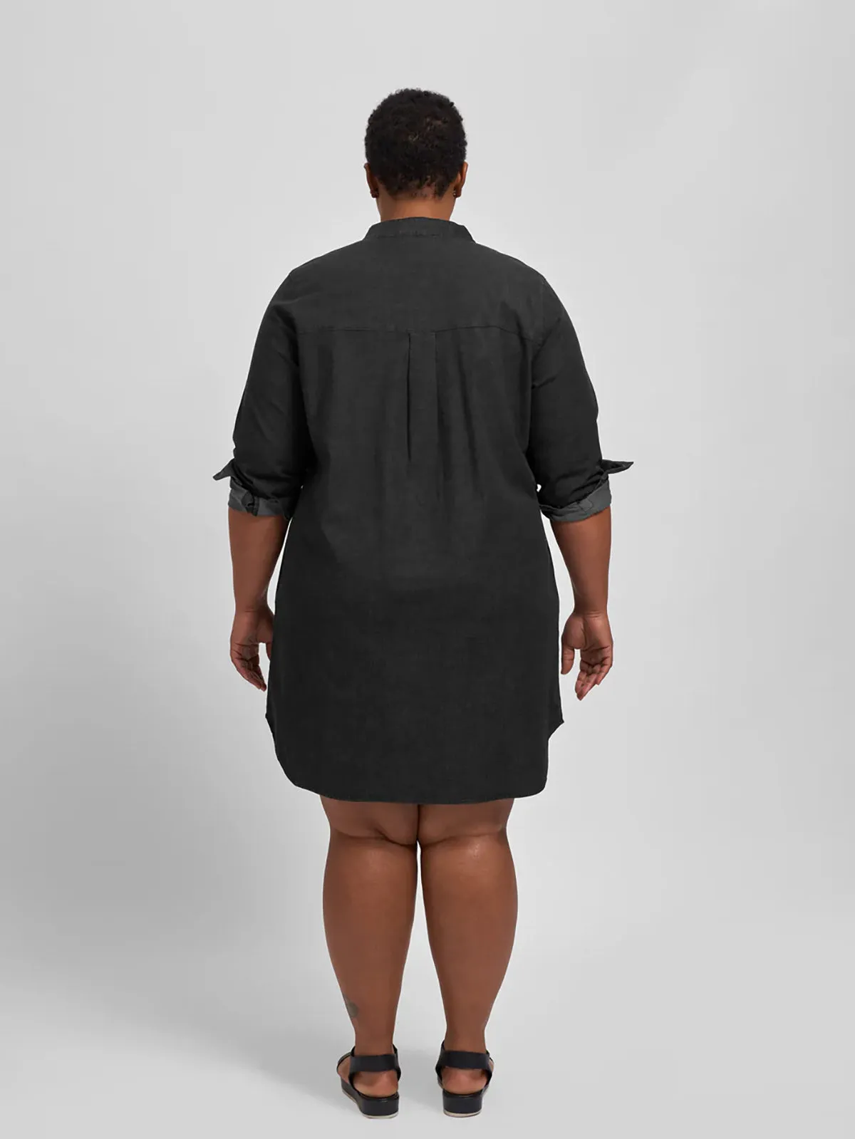 Universal Standard Size M (18/20) Black Chambray Dress