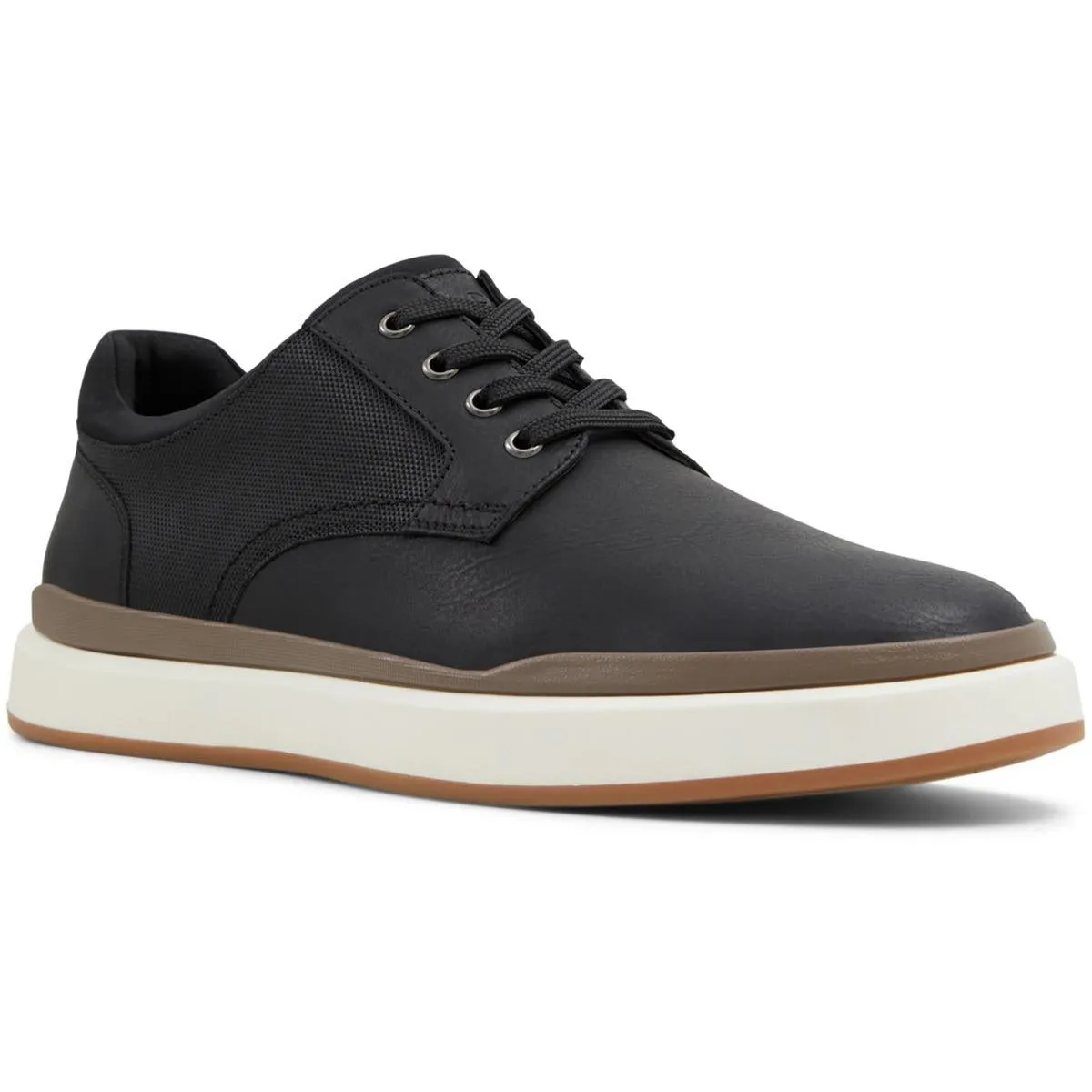 Upton Mens Lace-Up Faux Leather Oxfords