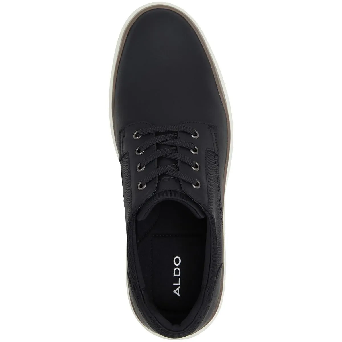 Upton Mens Lace-Up Faux Leather Oxfords