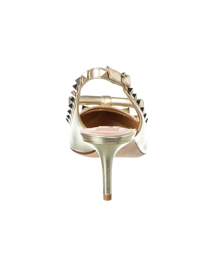 Valentino Rockstud Bow 60 Leather Slingback Pump